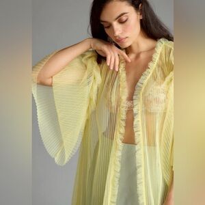 Anthropologie sheer pleated duster